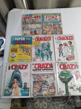 Vintage Cracked and  Crazy Magazines Comics (8): 1980’s